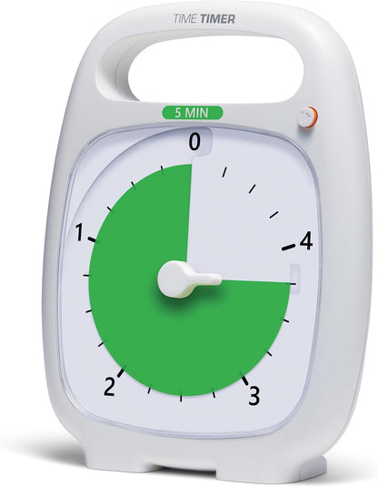 TIME TIMER Plus 60 Minute Desk Visual Timer - Countdown Timer with Portable Handle for Classroom, Office, Homeschooling, Study Tool with Silent Operation (Charcoal)