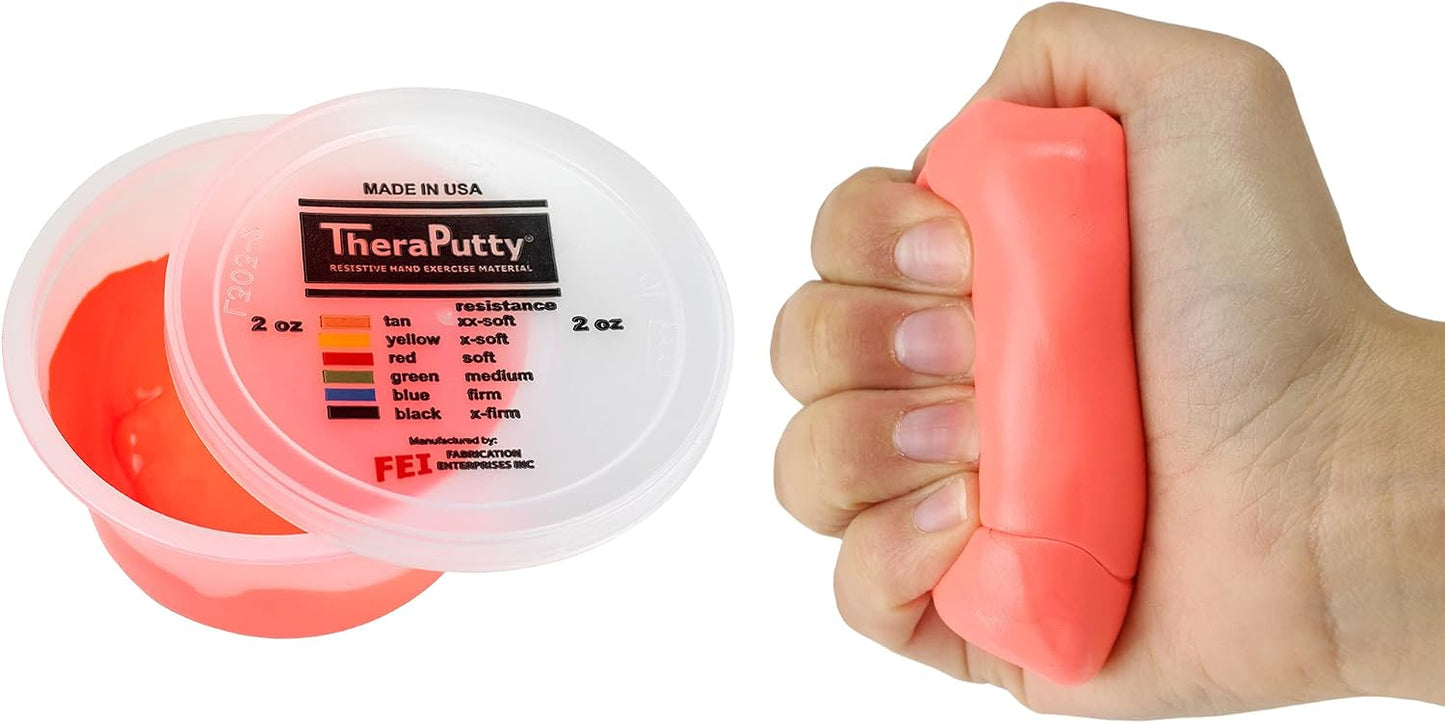 CanDo TheraPutty Standard Hand Exercise Putty For Rehabilitation, Exercises, Hand Therapy, and Occupational Therapy. Use To Strengthen Hand Muscles, Improve Fine Motor Skills, And Decrease Stress