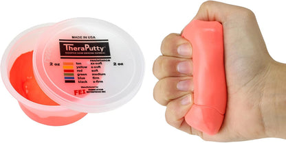 CanDo TheraPutty Standard Hand Exercise Putty For Rehabilitation, Exercises, Hand Therapy, and Occupational Therapy. Use To Strengthen Hand Muscles, Improve Fine Motor Skills, And Decrease Stress