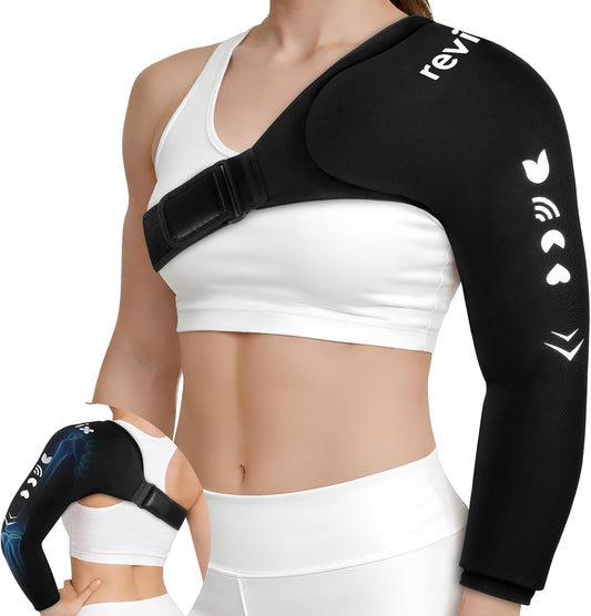 REVIX Arm & Shoulder Ice Pack Wrap for Pitchers, Gel Cold Pack, S