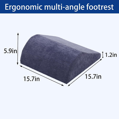 Foot Rest for Under Desk at Work, Ergonomic Under Desk Footrest with Washable Cover for Office, Home & Gaming Leg Elevation Pillow Black