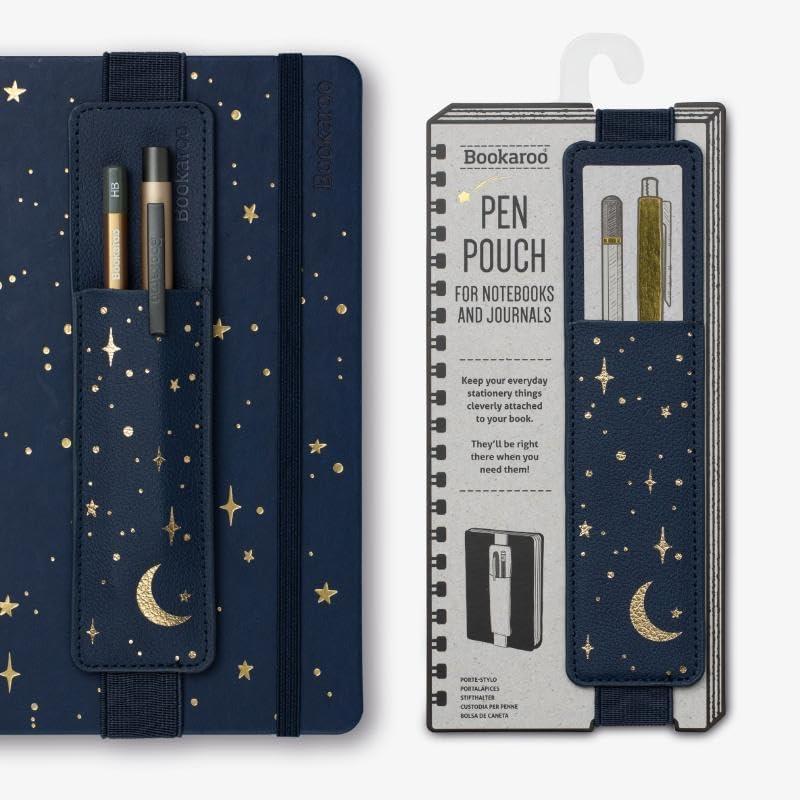 IF Compact Book Light - Moon & Stars, Dark Blue/Gold