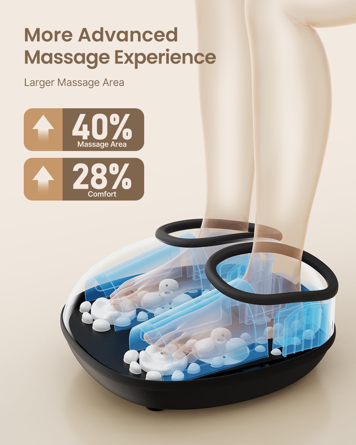 RENPHO 2026 [Upgraded] Foot Massager with Heat, Shiatsu Foot Massager for Plantar Fasciitis, FSA Eligible HSA Store Eligible, Deep-Kneading & Compression, Birthday Gifts for Women Men, Size Up to 12