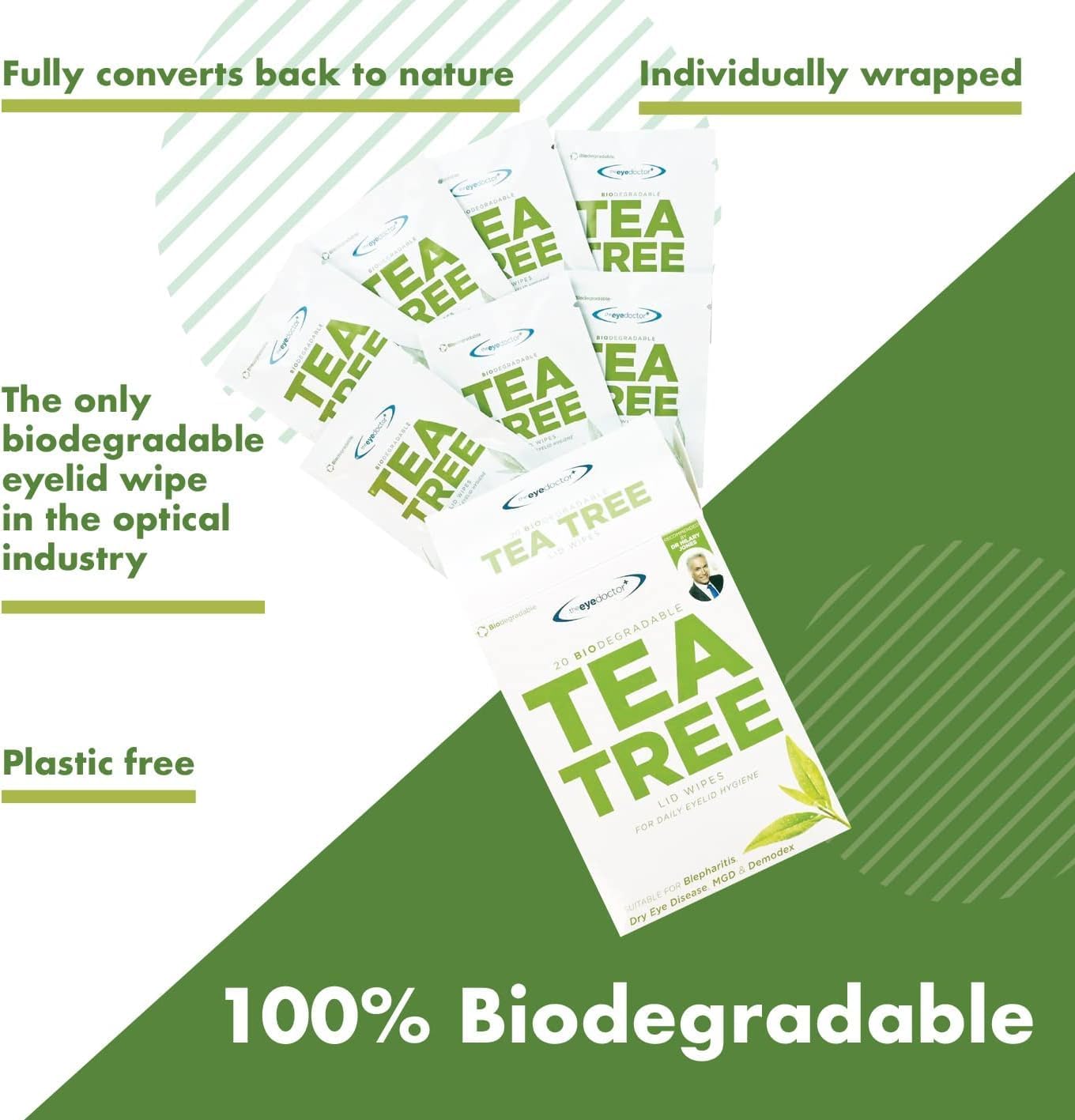 The Eye Doctor Featuring Sterileyes - Antibacterial Hot Eye Compress for Dry Eye, Blepharitis and MGD with a Removable Cover. Cold Compress, Includes 6 Eyelid Wipes