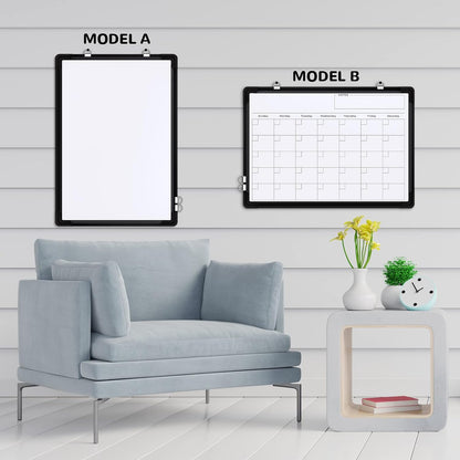 Weekly Calendar Whiteboard for Wall, 16x12 Inches Dry Erase Board, Small Magnetic White Board, Double-Sided Hanging Board for Office School Home Kitchen, Portable Board for Drawing Planning To Do List