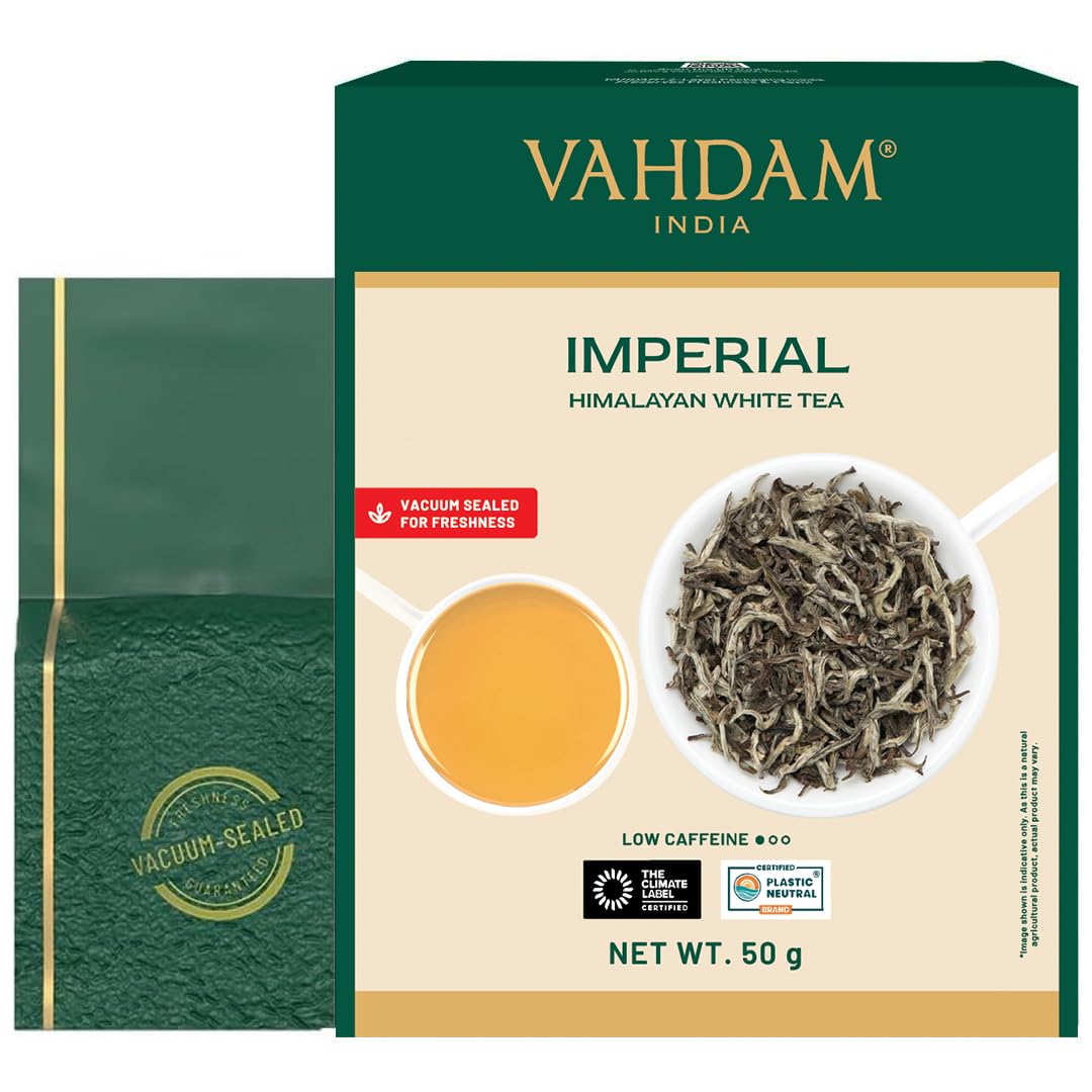 VAHDAM Imperial White Tea Leaves (1.76oz|25+ cups) Grown in Himalayas