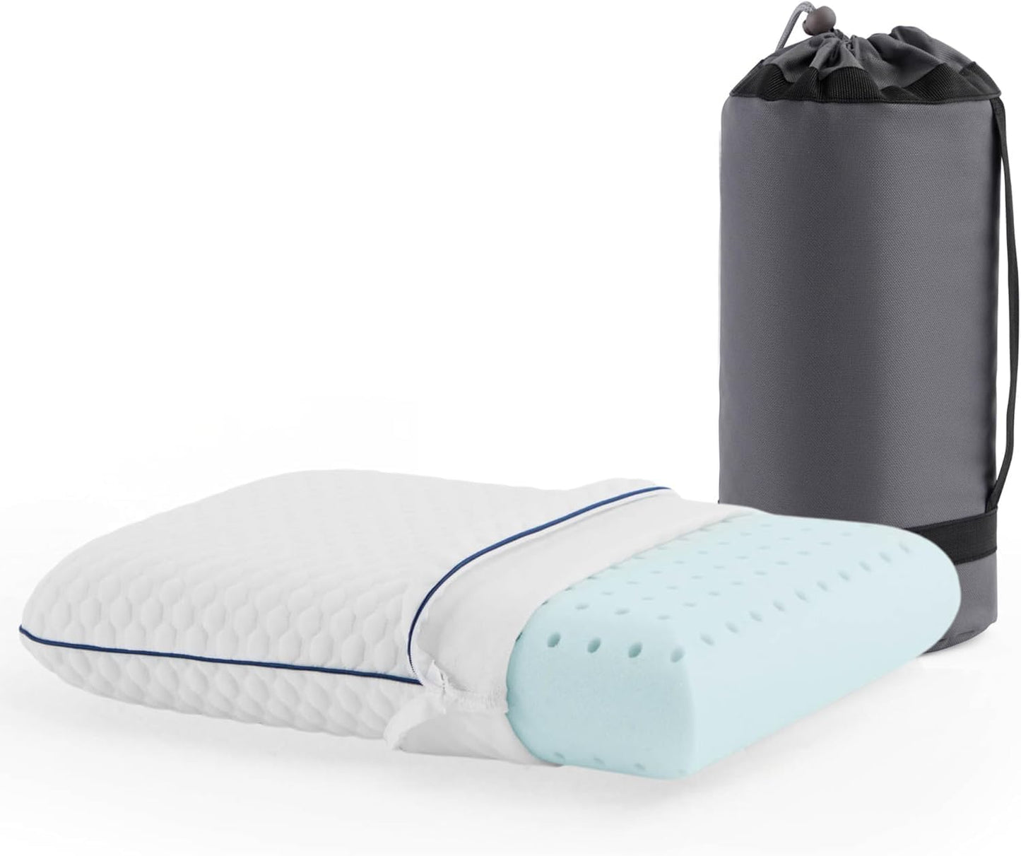 Weekender Cooling Gel Memory Foam Pillow for Sleeping – King Size, Ventilated Cooling Pillow for Side & Back Sleepers, Neck & Shoulder Support, Medium Firm, Washable Cover