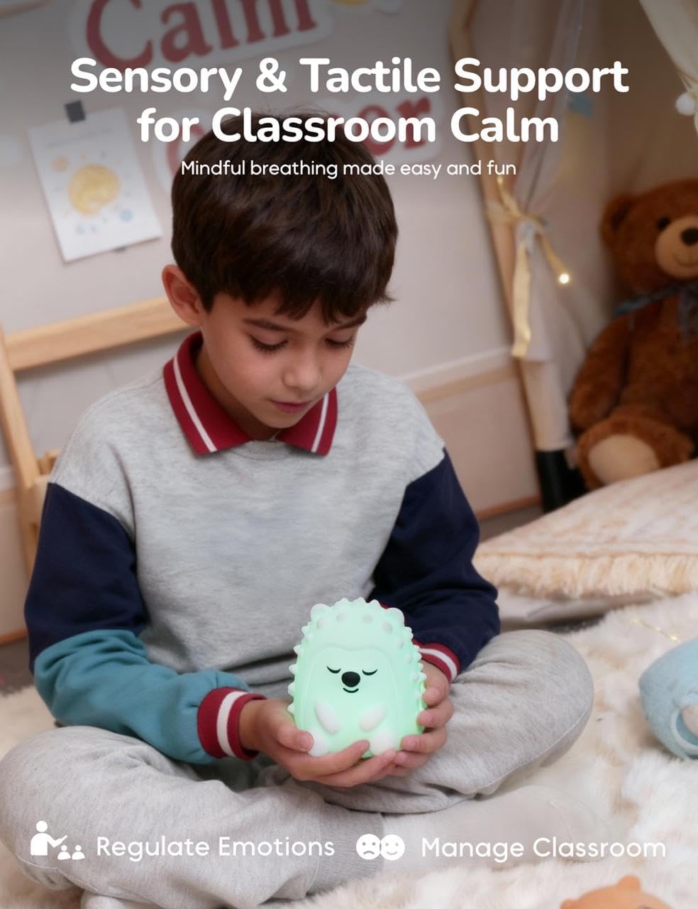 Breathing Pal, Anxiety Relief Kid Breathing Light for Calm Down Corner