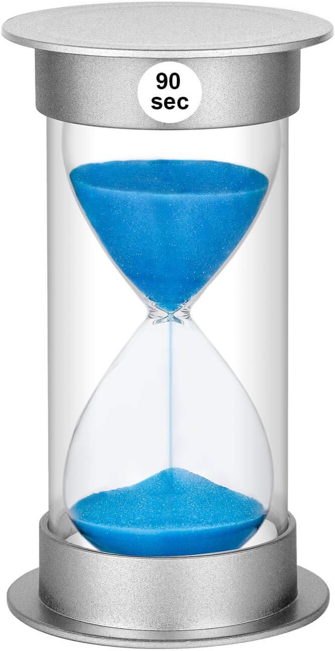 2 Minute Hourglass Sand Timer with Suction Cup,Unbreakable Sucker Sand Clock Timer 2 min,Plastic Mini Sand Watch,Rotatable Reloj De Arena for Kids Toothbrush(Blue)