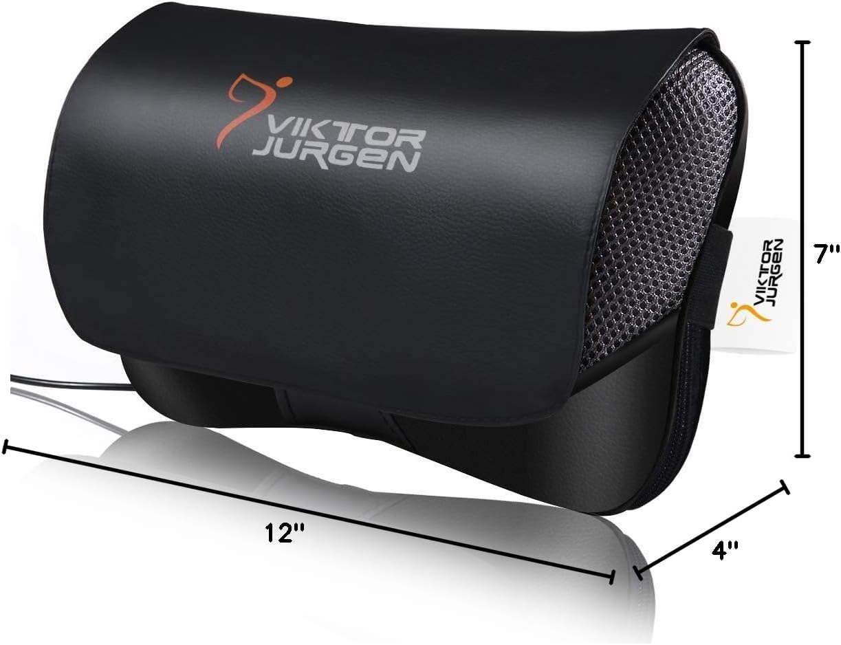 VIKTOR JURGEN Shiatsu Back Massager with Heat – Deep Tissue Massage for Neck, Shoulder, Back Pain Relief, Electric Kneading 3D Massage Pillow, Christmas for Men Women Dad Wife Mom Gifts (NOT Cordless)