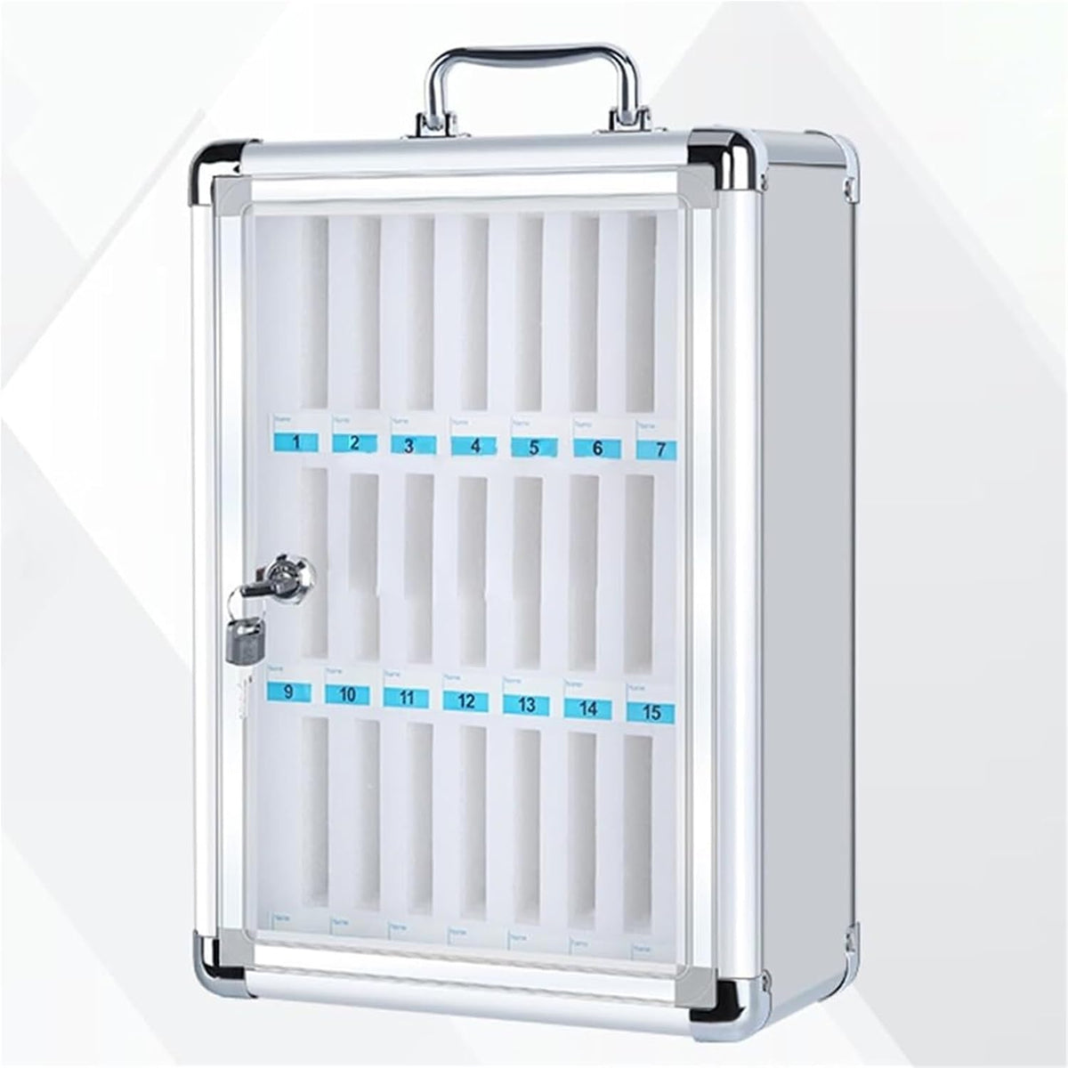 Portable Phone Charging Station with Slots for Classroom & Factory Use-Ideal for Schools,Nizes & Stores Mobile Devices Efficiently,Silver-6A