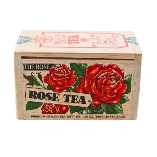 The Metropolitan Tea Company 62WD-618B-022 Rose 25 Teabags in Wood Box