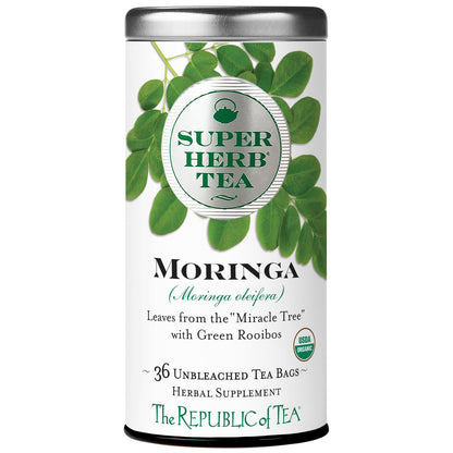 The Republic of Tea SuperHerb Organic Moringa Herbal Tea, 36 Count