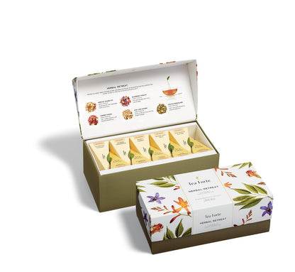 Tea Forte Tea Sampler, 20 Pyramid Infuser Bags, Premium Tea Gift Set