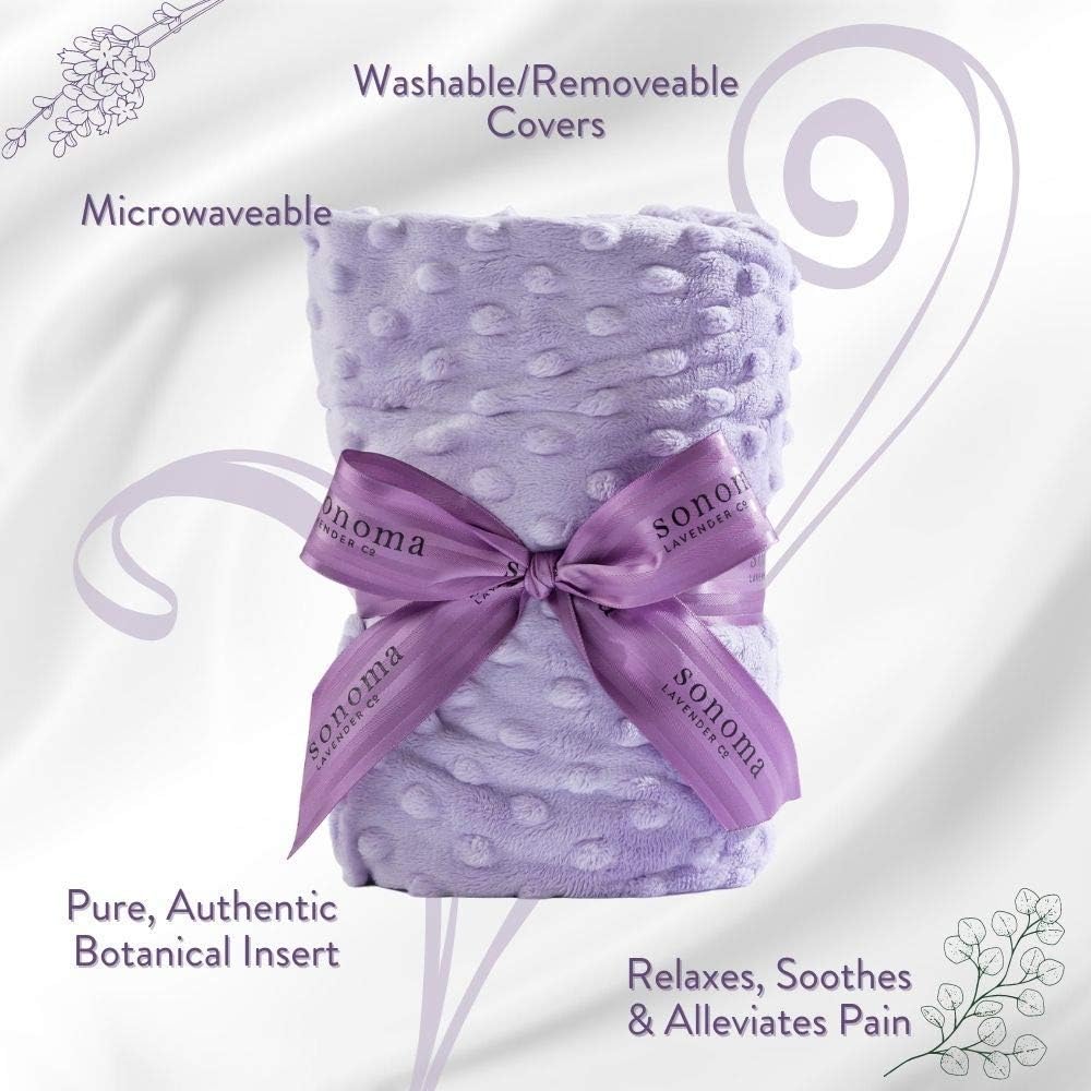 Sonoma Lavender Spa Heat Wrap for Neck, Shoulders and Lower Back, Microwaveable Lavender Aromatherapy Heating Pad, Removable and Washable Covers, Stress and Pain Relief (9" x 26", Arctic Circle)