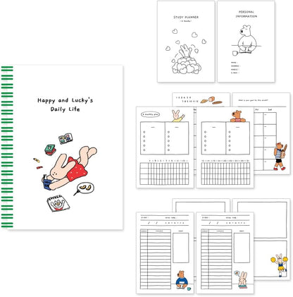 Monolike Basic B5 Monthly + Weekly Planner pad, A SET - Academic Planner, Weekly & Monthly Planner, To-do list, Note pad, Scheduler