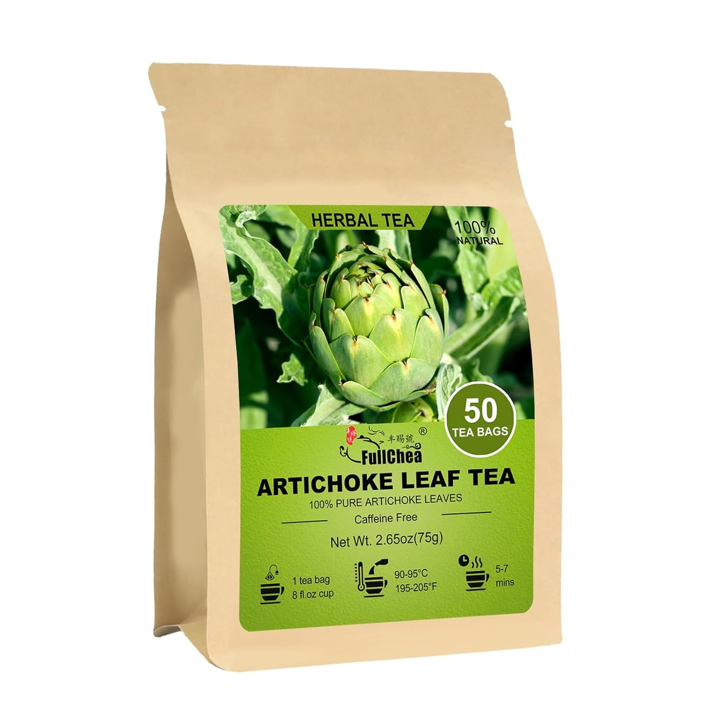 FullChea - Lemon Balm Tea Bags, 100 Count - Pure & Natural Dried Lemon Balm Leaves - Melissa Officinalis - Caffeine-free Herbal Tea for Relaxation - Non-GMO
