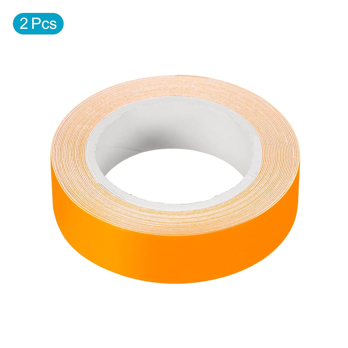 MECCANIXITY Glow in The Dark Tape 9.8 Ft x 0.5 Inch Luminous Fluorescent Tape for Night Outdoors Indoors Decorations Signs, Orange Pack of 2