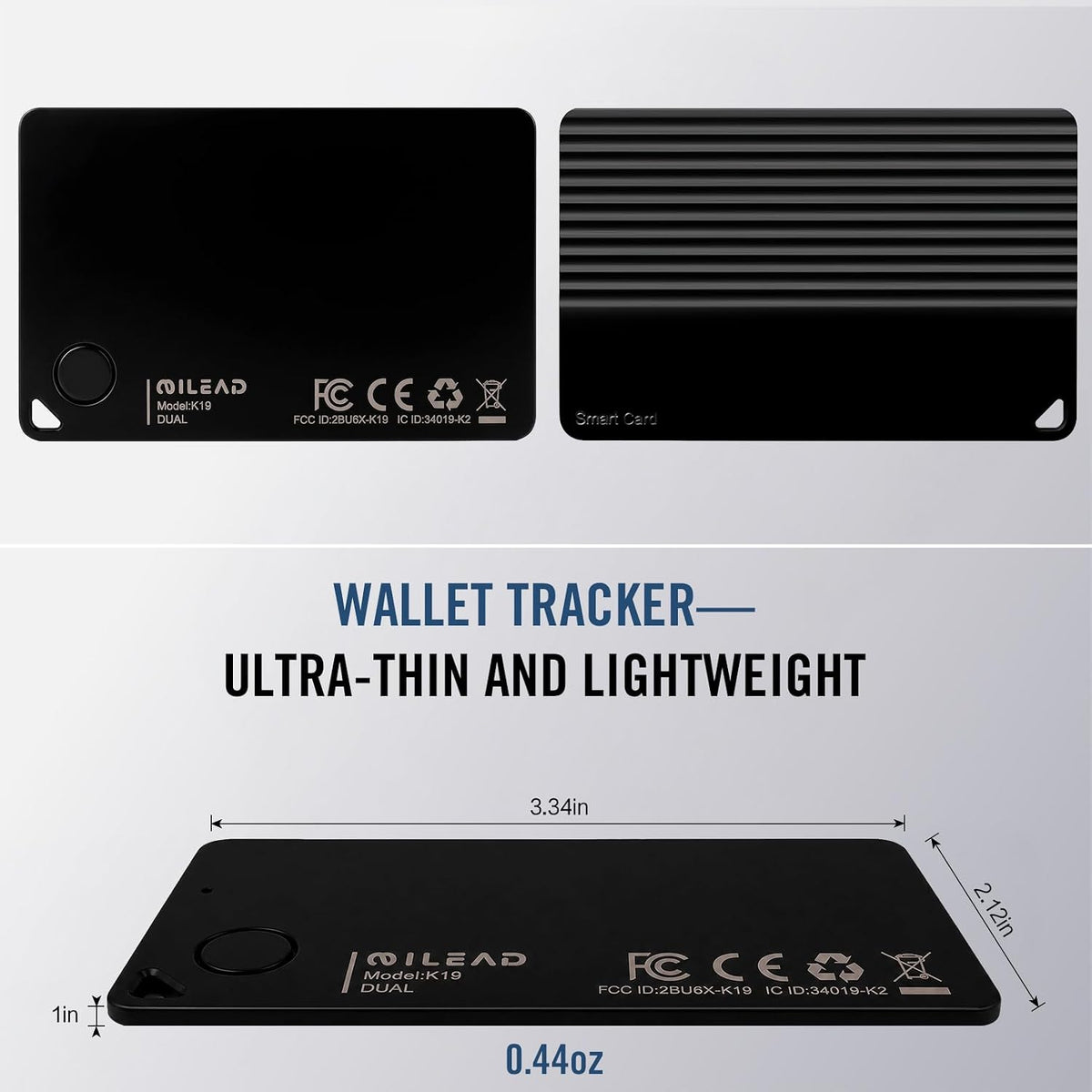 Wallet Tracker Card iOS Android [Apple MFi Certified] Item Locator