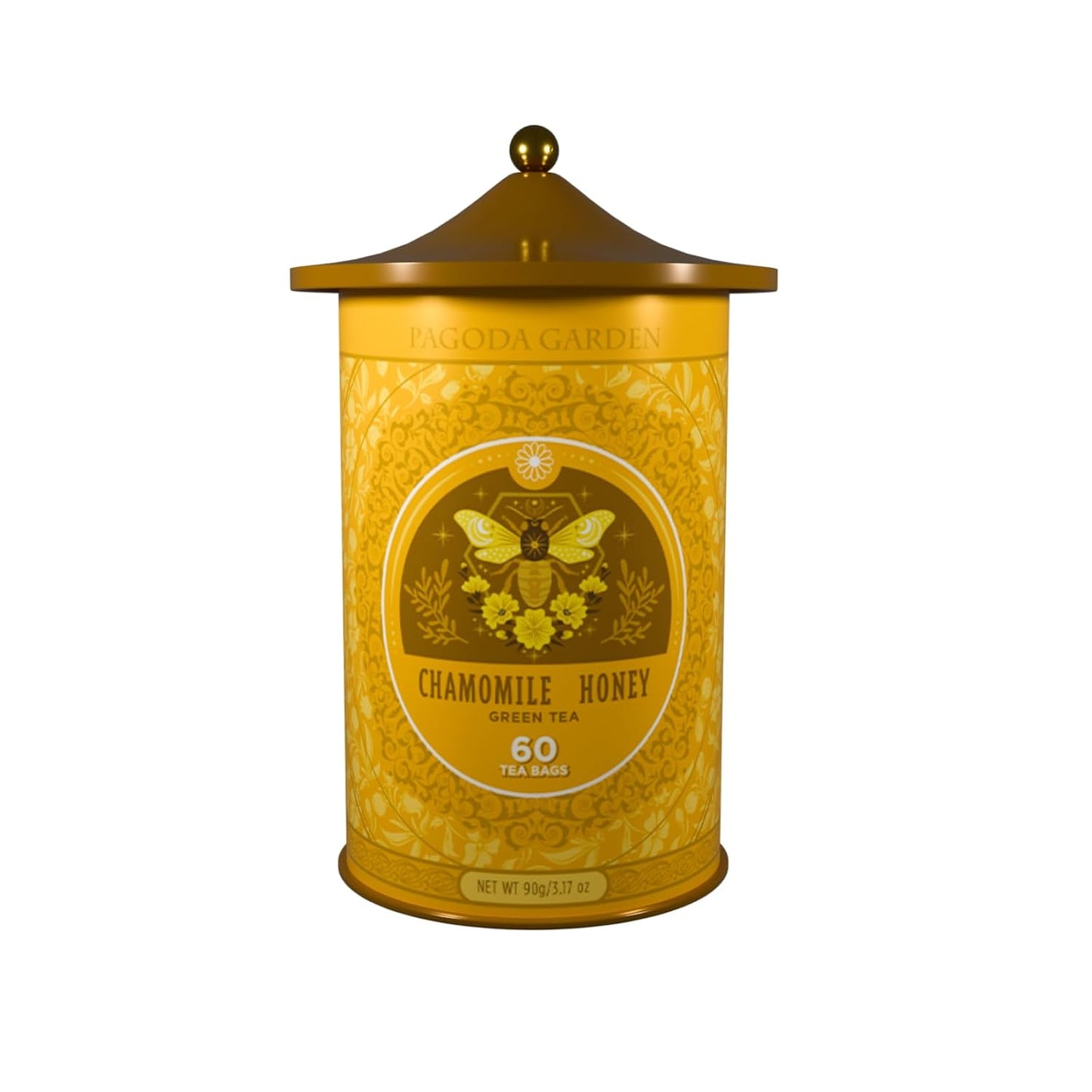 Life Plus Style Gourmet Pagoda Garden Chamomile Lavender Herbal Tea Caffeine Free Hot or Iced Floral Blend Natural Delicious Sleep Tea 60 Tea Bags