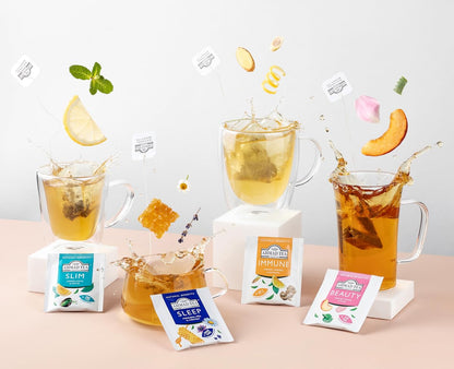 Ahmad Tea Variety Gift Box, 60 Foil Enveloped Teabags, Twelve Teas, 1 Count