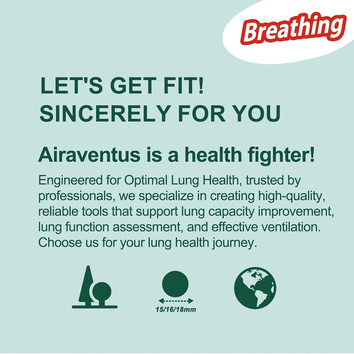 Flutter Valve Device for Lungs, Breathing Exercise Device, Adjustable Resistance Breathing Trainer