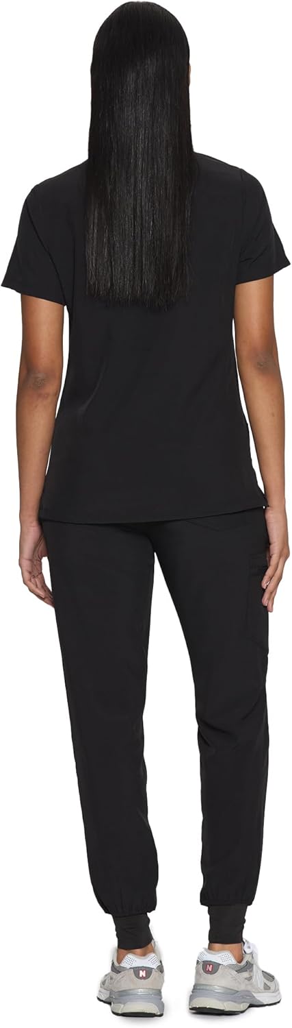 COZYFIT Scrubs for Women Set - Stretch V-Neck Scrub Top & Jogger Pant with 8 Pockets COZY SCRUBS - Colors A