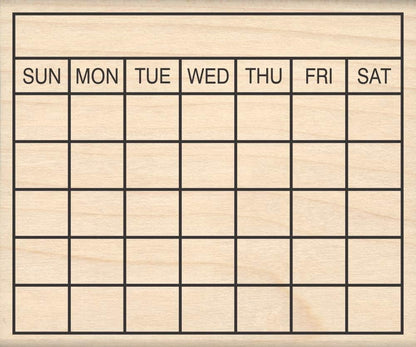 Stamps by Impression Journal, Habit Tracker, Calendar Rubber Stamp 2.25" x 2.75" 6 Row ST 1298