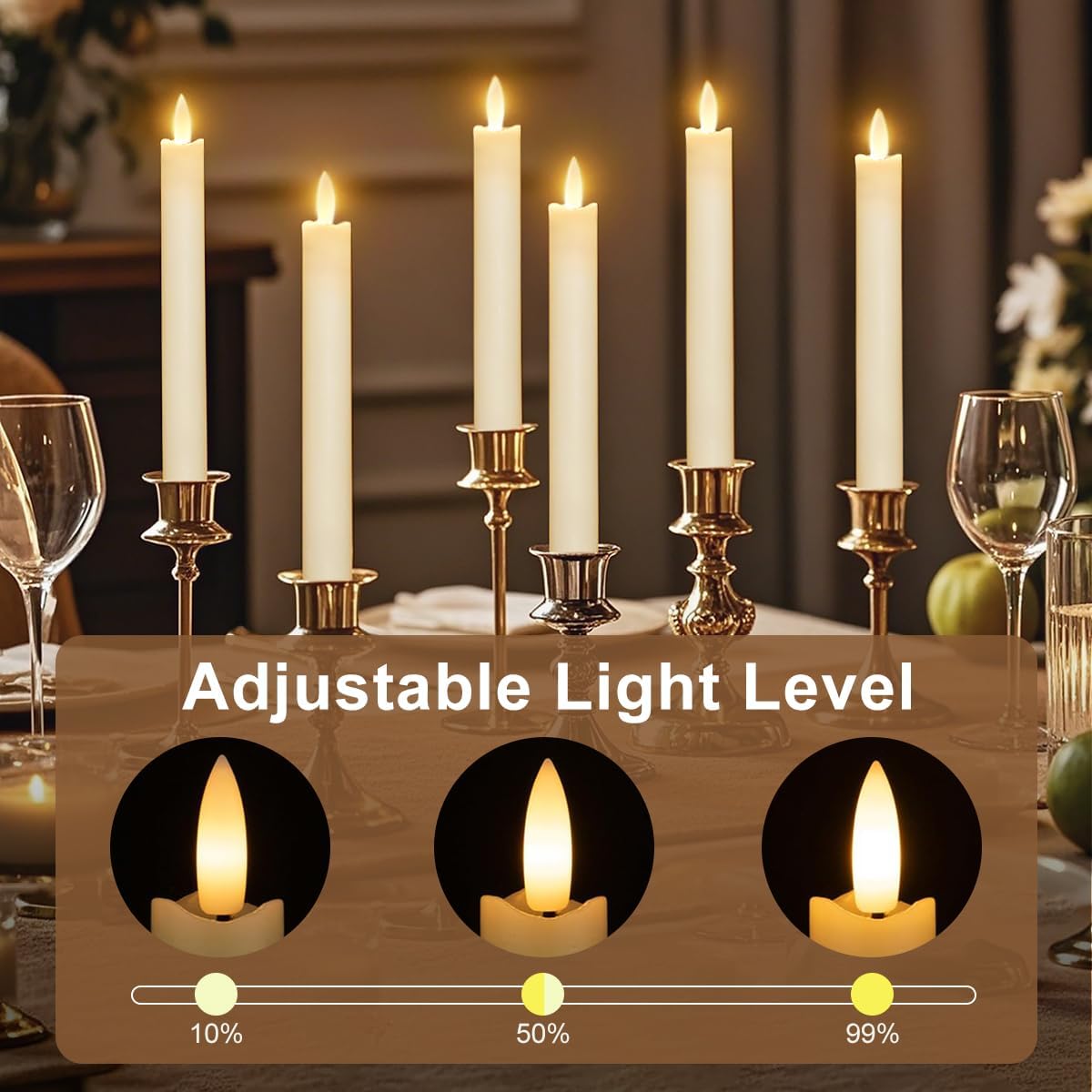 LEDHOLYT Rechargeable Flameless Glass Pillar Candles–Gifts for Women,–Set of 3, Realistic Flickering LED Flame,Remote & Timer, Ideal for Living Room, Bedroom & Halloween Festival Home Party Decor