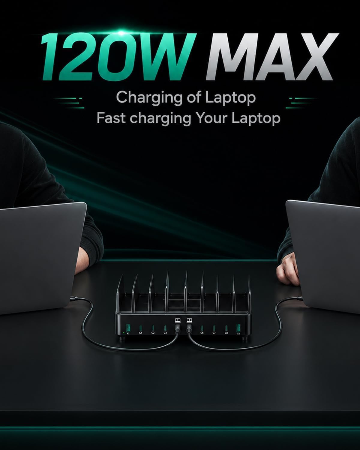 700W 10-in-1 GaN 5 Fast Charger Dock Multi Device Charging Station