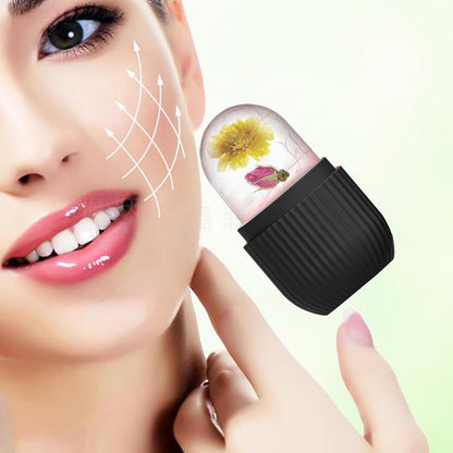 Joyeee Ice Face Roller, Reusable Silicone Mold Face Massage Eye Facial Beauty Skin Care Tools Apply Ice for Shrink Pores Anti Wrinkle Reduce Puffiness Improve Skin Elasticity, Striped