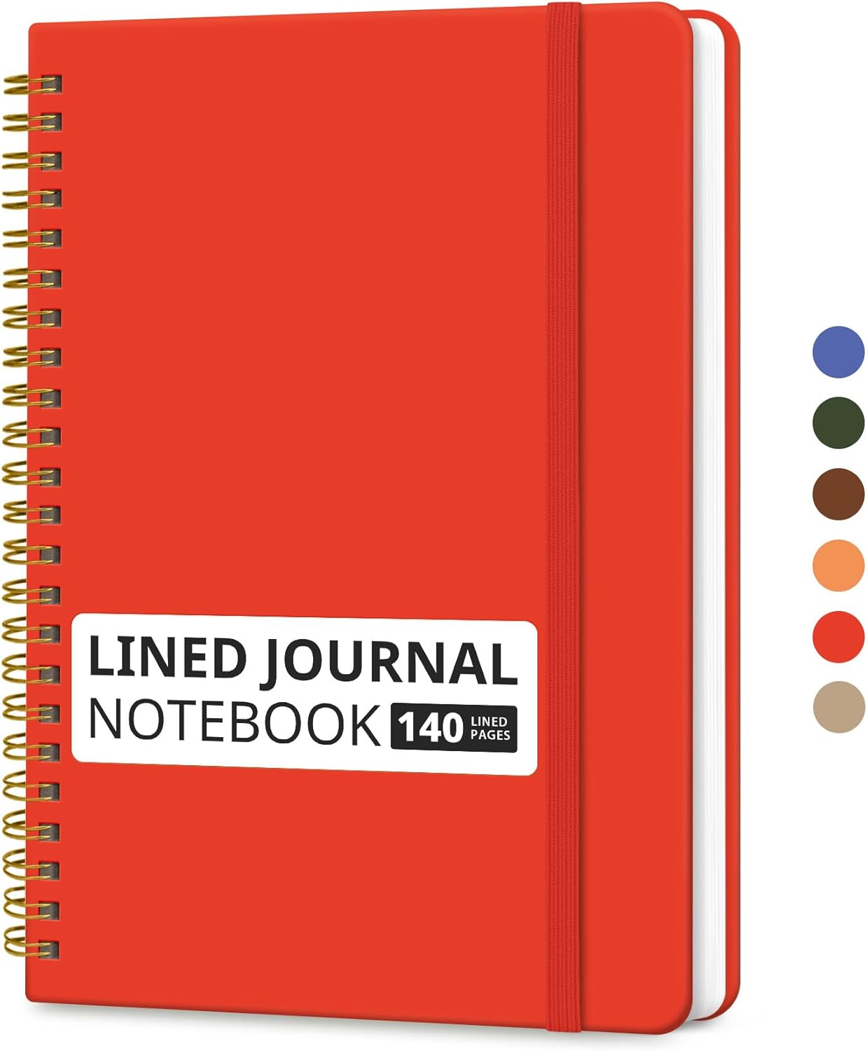 Taja Lined Spiral Journal Notebook for Women & Men, 140 Pages, College Ruled Hardcover Notebook for Work & Note Taking, Journals for Writing, A5(5.7" x 7.9") - Green