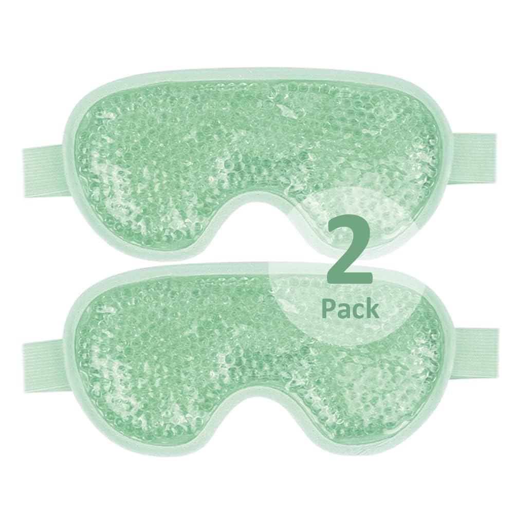 NEWGO Cooling Eye Mask for Puffy Eyes, Cold Eye Mask Eye Ice Pack for After Eyes Surgery, Tension Stress Relief, Itchy Eyes, Headaches, Dark Circles - Blue