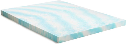 Linenspa Memory Foam Mattress Topper, Queen Size - 2 Inch Gel Infused Memory Foam - Plush Feel - Cooling and Pressure Relieving - CertiPUR Certified