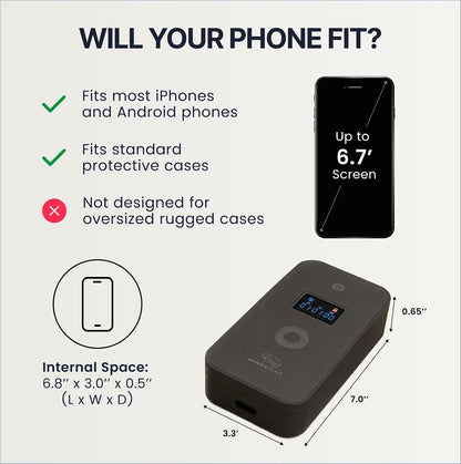 Mindsight Personal Timed Lock Box | Beat Everyday Temptations & Screen Time | 3 Commitment Modes | Fits 1 Phone with Standard Case | Charges While Locked | Out of Sight, Out of Mind
