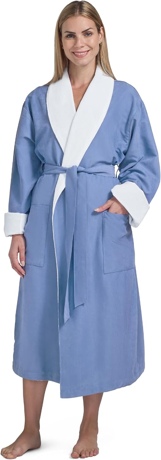 Women's Microfiber Robe by BOCA, Luxury Hotel Bathrobe, Generous Sizing