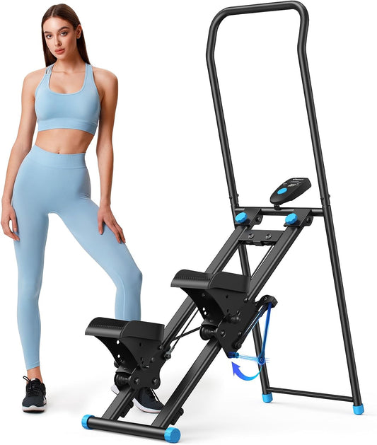 MERACH Stair Stepper with Adjustable Resistance, Foldable Stair Climber