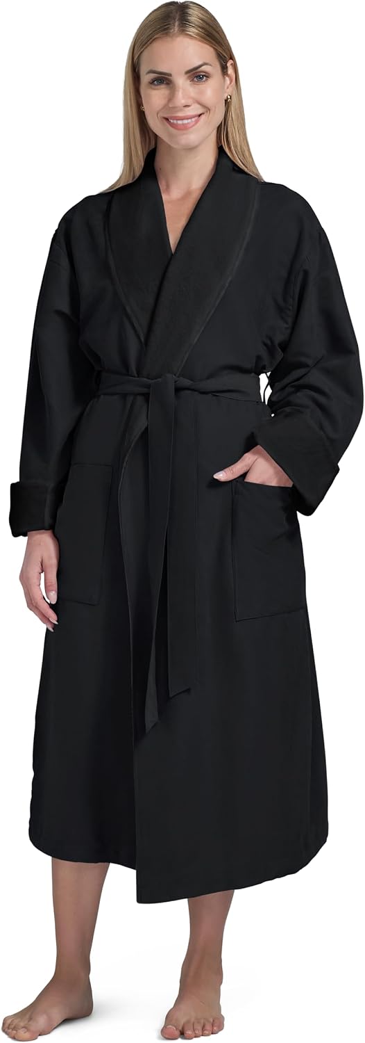 Women's Microfiber Robe by BOCA, Luxury Hotel Bathrobe, Generous Sizing