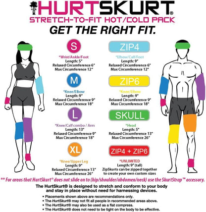 HurtSkurt® Premium Ice Therapy Sleeve – Turtle Bay Medium – Stretch-Fit Wearable Cold Compression Wrap for Knee, Leg, Elbow & Ankle Recovery, Durable, Machine Washable, Stays Cold Longer
