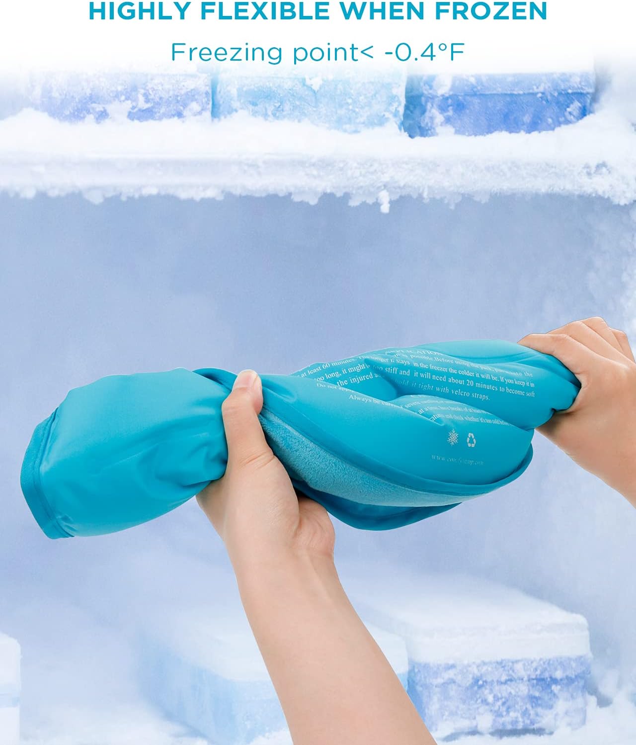 Comfytemp Large Ice Pack for Neck Shoulders Upper Back Pain Relief with Straps, Reusable Gel Ice Wrap Hot Cold Compress Therapy Recovery for Upper Back, Cervical Injuries, Rotator Cuff (Large, Blue)