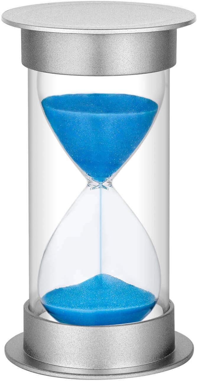 2 Minute Hourglass Sand Timer with Suction Cup,Unbreakable Sucker Sand Clock Timer 2 min,Plastic Mini Sand Watch,Rotatable Reloj De Arena for Kids Toothbrush(Blue)
