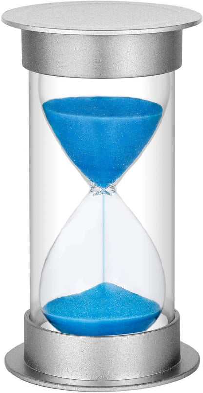 2 Minute Hourglass Sand Timer with Suction Cup,Unbreakable Sucker Sand Clock Timer 2 min,Plastic Mini Sand Watch,Rotatable Reloj De Arena for Kids Toothbrush(Blue)