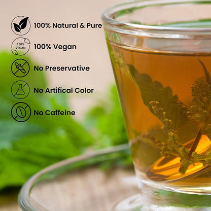 Nettle Leaf Tea 80 g | Loose Cut & Sifted for Fresh Herbal Infusions | Dried Urtica dioica Leaf cut for Herbal Tea By Hebhac Herbals