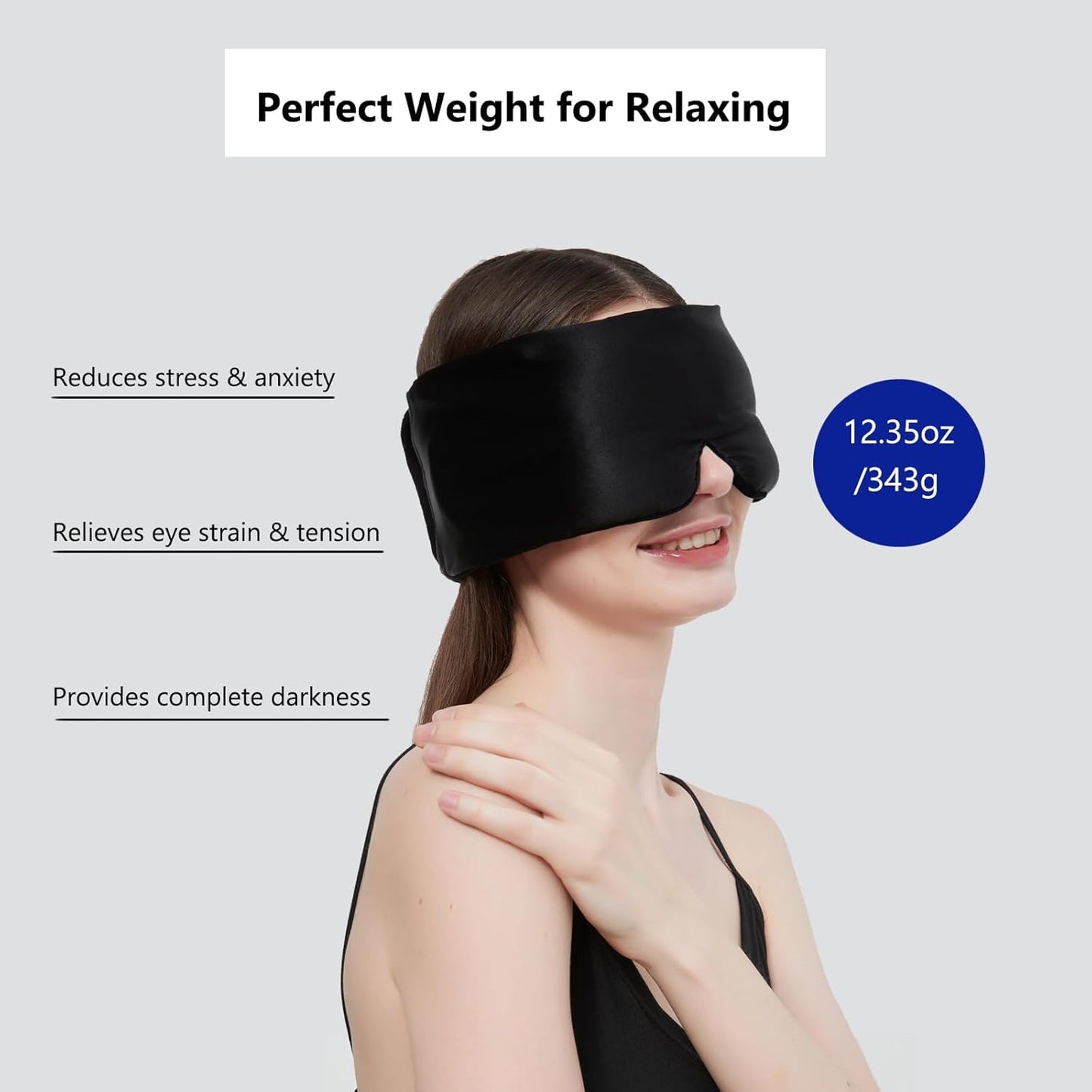 Alaska Bear Sleep Mask Silk Eye Cover with Shaped Pad, Machine Washable | Pressure-free Sleeping, Foam Insert, Upgrade Contour Over Conventional Flat Satin Eye Masks