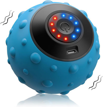 Vibrating Massage Ball 4-Speed High-Intensity Fitness Yoga Massage Roller, Relieving Muscle Tension Pain & Pressure Massaging Balls (Black)