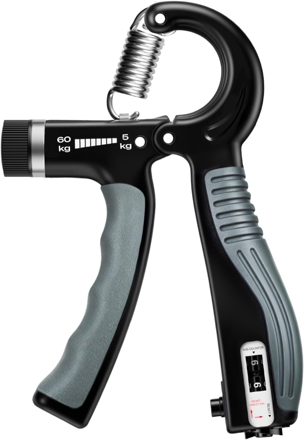 JTHEW Grip Strength Trainer - Adjustable Resistance 11-132lbs/5-60kg Hand Gripper & Forearm Strengthener Device with Smart Counter for Sports & Rehab