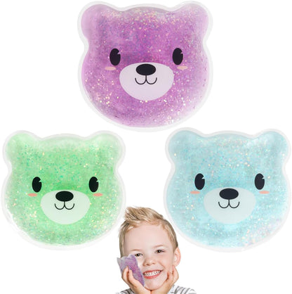 Hilph Kids Ice Packs for Boo Boos - FSA Eligible HSA, 3 Pack Gel Ice Packs for Toddlers & Children Injuries Reusable, Soft Small Hot & Cold Pack for Bumps, Bruises, Fever, Get Well Gifts