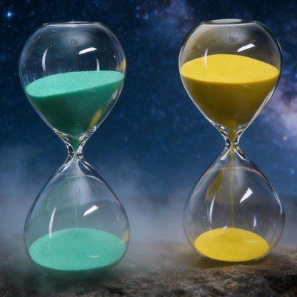 Hourglass, HoveBeaty Hand-Blown Sand Timer Set for Time Management 15 Minutes Durable Glass Construction (15 Min, Black)