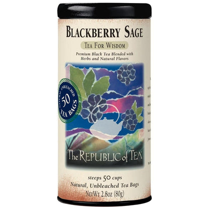 The Republic of Tea Blackberry Sage Black Tea, 50 Count