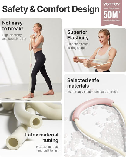 YOTTOY Cross Resistance Band for Full Body Workout,Elastic Exercise Bands for Legs,Arms,Glutes,Stretch Bands for Exercise,Yoga Straps for Stretching, Booty Bands for Home Gym